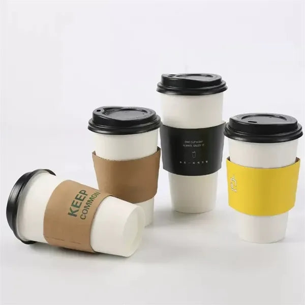 12/16oz Custom Disposable Coffee Cup Sleeves