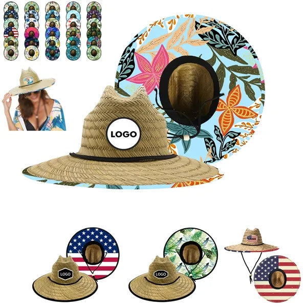 Printed Pattern Straw Sun Hat