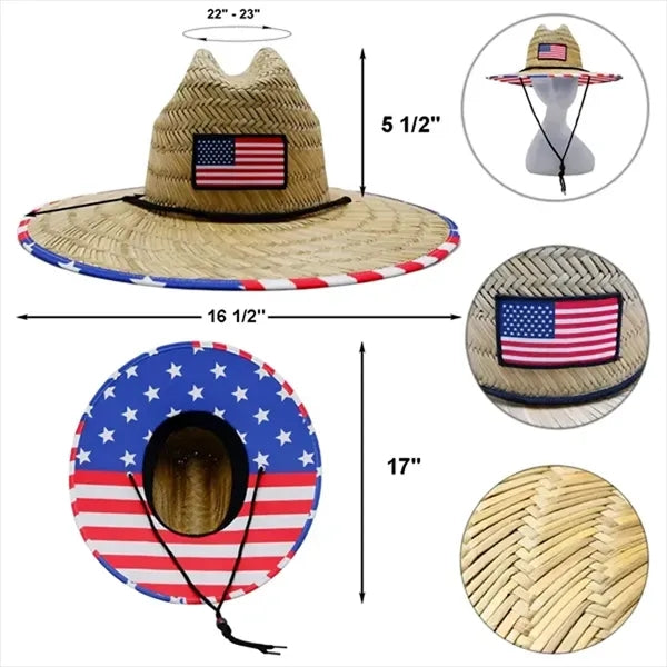 Printed Pattern Straw Sun Hat