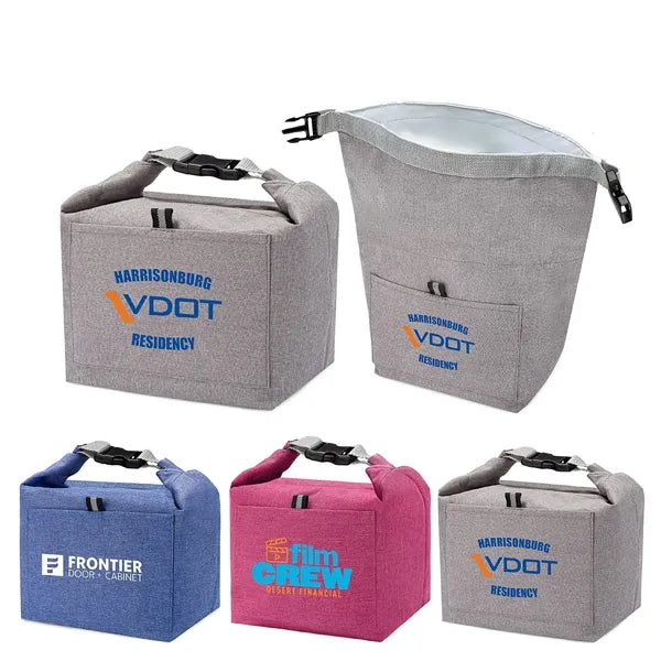 Stylish Insulated Lunch Cooler with Side Pocket & Secure Sea