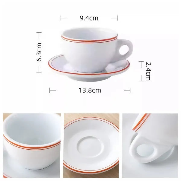 7.8 Oz. Ceramic Coffee Cup w/ Saucer Gift Set