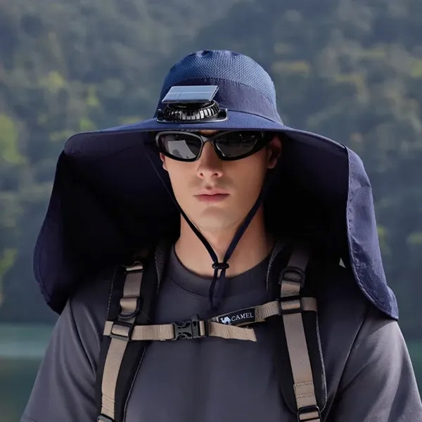 Solar Powered Fan Fisherman Hat