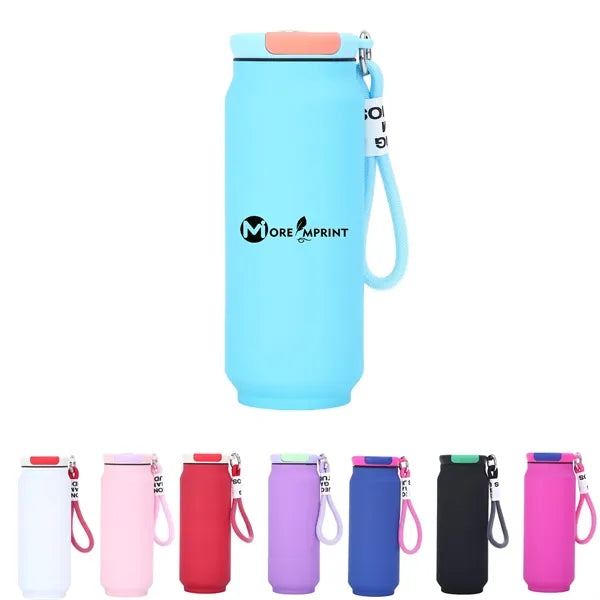 Rubber Coated Stainless Steel Coke Can Shaped Insulated Cup