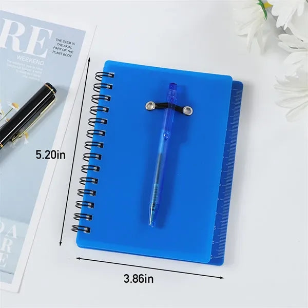 School office journal student notebook with sticky notes