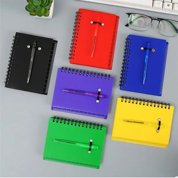 School office journal student notebook with sticky notes