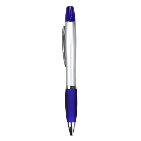 Dual-Function Ballpoint Pen With Fluorescent Highlighter