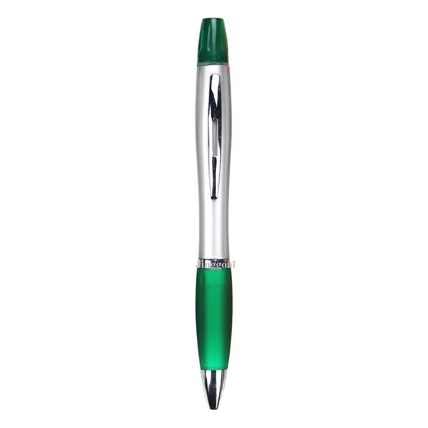 Dual-Function Ballpoint Pen With Fluorescent Highlighter