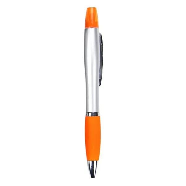 Dual-Function Ballpoint Pen With Fluorescent Highlighter