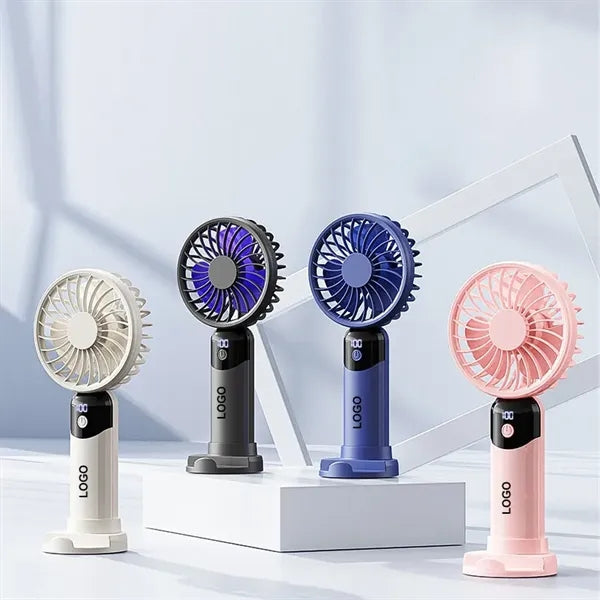 Rechargeable Handheld Fan with LED Display