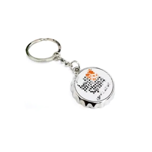 Logo Zinc Bottle Opener Keychain