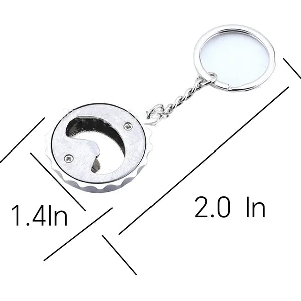 Logo Zinc Bottle Opener Keychain