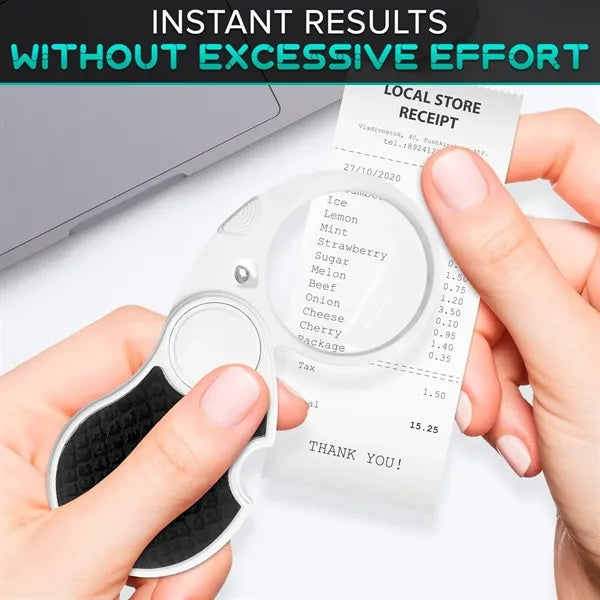 5X Illuminated Folding Keychain Magnifier