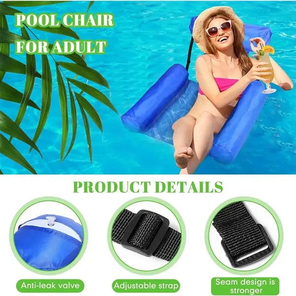 3-Tube Water Pool Inflatable Lounge Chair