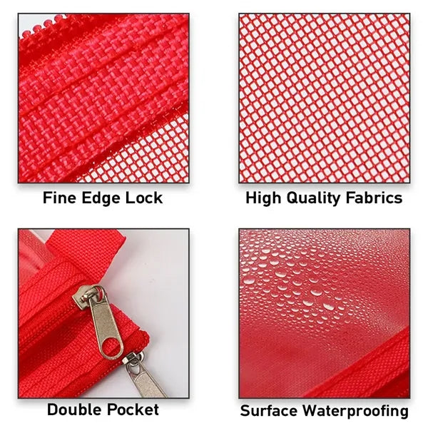 Twin Pocket Pencil Pouch ( 8.5" X 5" X 0.5" )