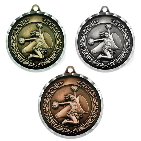 Diamond-cut Cheer Medal - Engravable