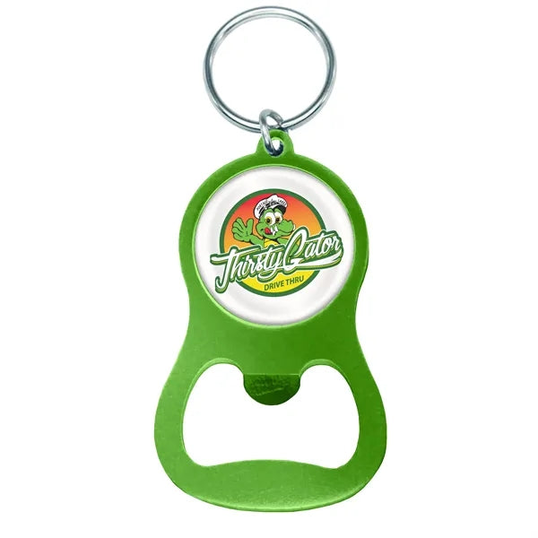 Colorful Aluminum Bottle Opener w/ Key Ring
