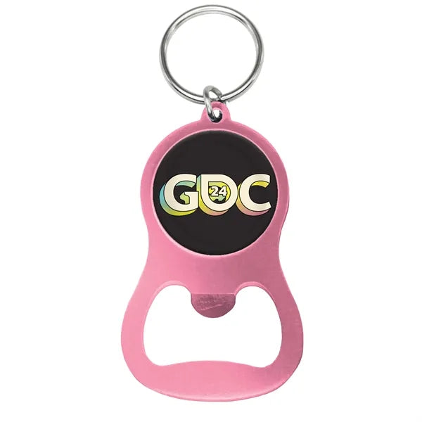 Colorful Aluminum Bottle Opener w/ Key Ring