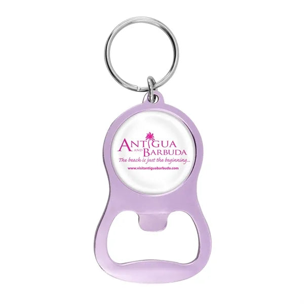 Colorful Aluminum Bottle Opener w/ Key Ring