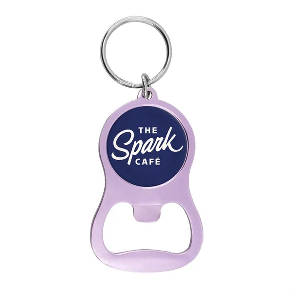 Colorful Aluminum Bottle Opener w/ Key Ring