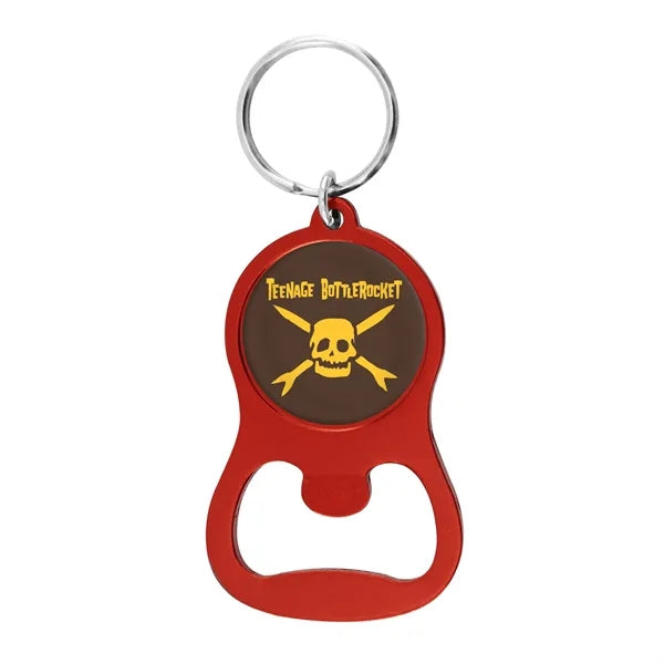 Colorful Aluminum Bottle Opener w/ Key Ring