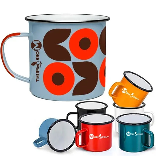 12oz Coffee Camp Enamel Mugs Tea Cups for Indoor and Outdoor