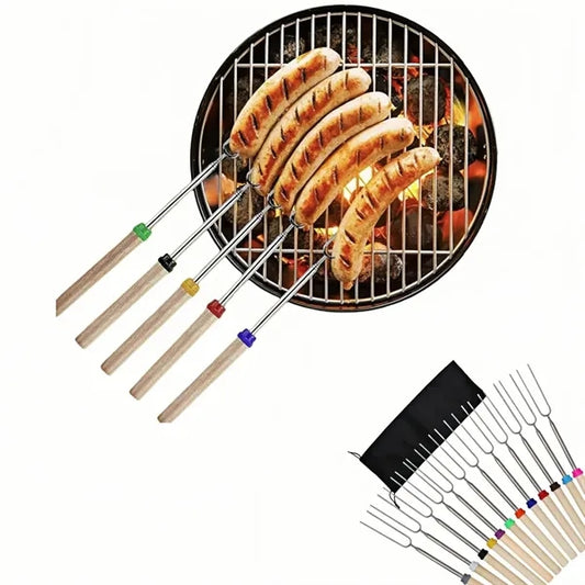 Telescopic Marshmallow Roasting Sticks 8pcs Set