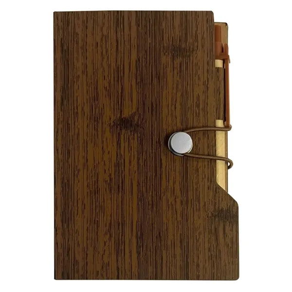 Portable Office Wood Grain Sticky Notebook