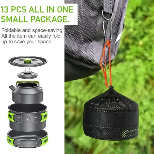 Portable Camping Cookware Set "