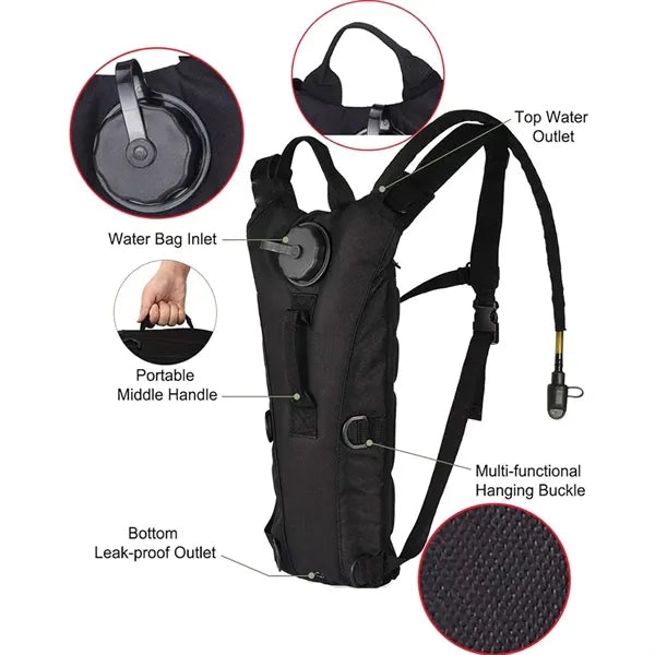 Tactical Molle Hydration Pack Backpack with 3L Water Bladder