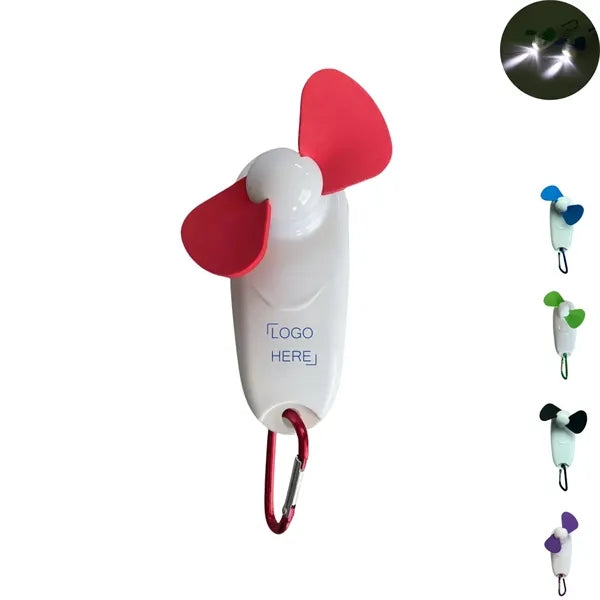 Mini Portable LED Fan w/ Carabiner