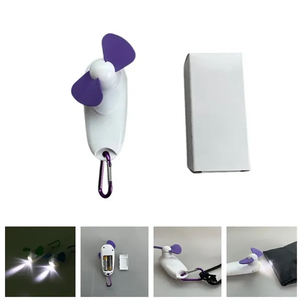 Mini Portable LED Fan w/ Carabiner