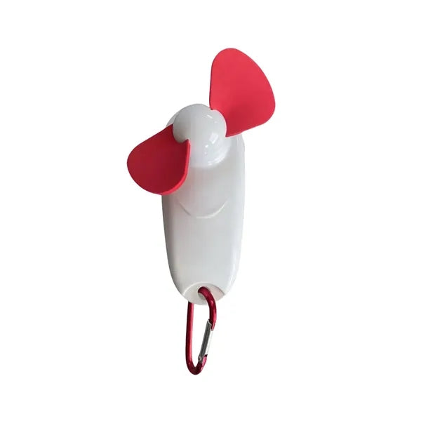 Mini Portable LED Fan w/ Carabiner