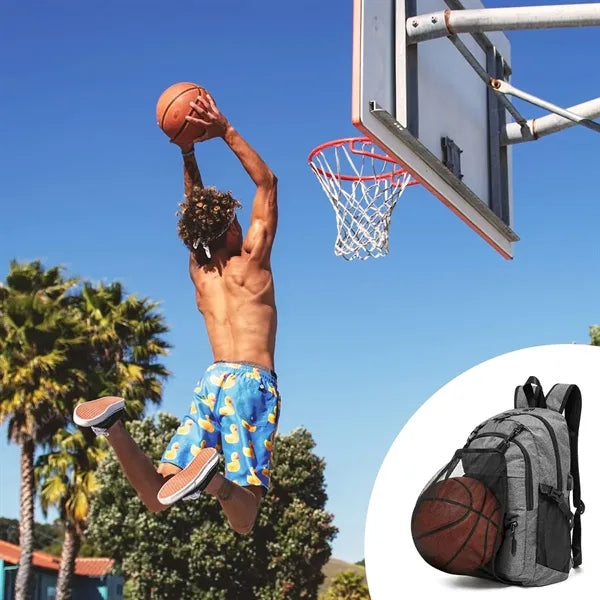 Basketball Backpack Soccer Bag with Ball Compartment