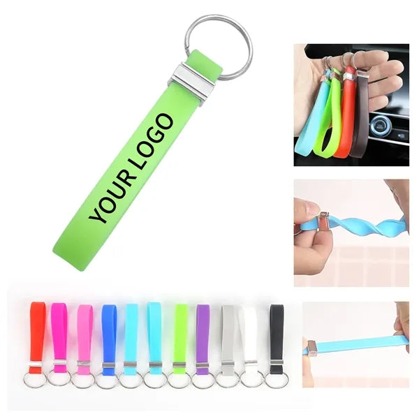 Silicone Wristband Keychain 8inch