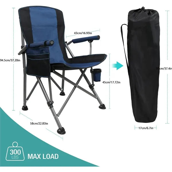 Folding Outdoor Camping Chair with carry Bag and Cup Holder
