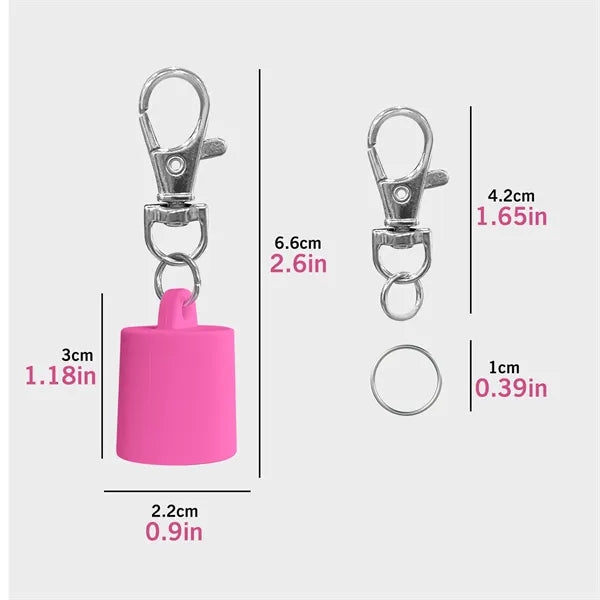 Lip Gloss Holder Keychains with Replacement Cover
