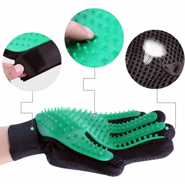 Pet Grooming Massage Brush Gloves 2 PCS