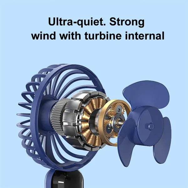 Rechargeable Handheld Fan with LED Display