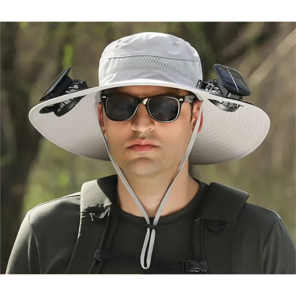 Solar-powered Charging Fan Bucaket Hat