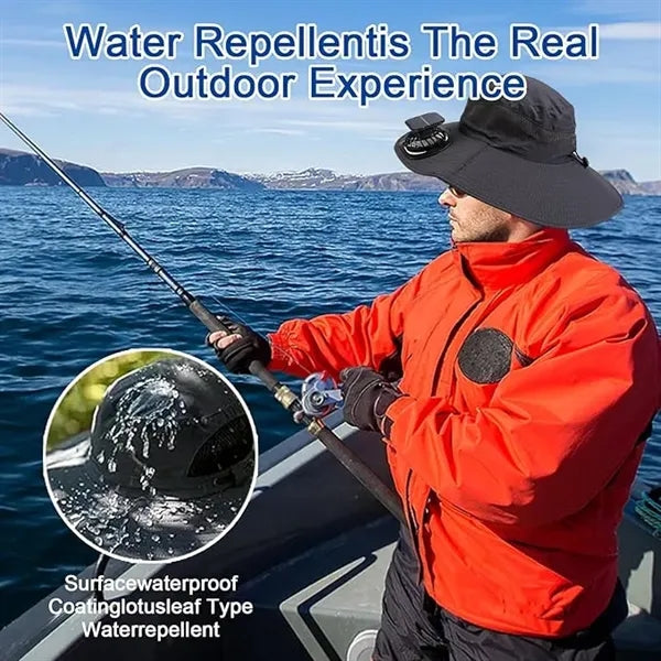 Solar-powered Charging Fan Bucaket Hat