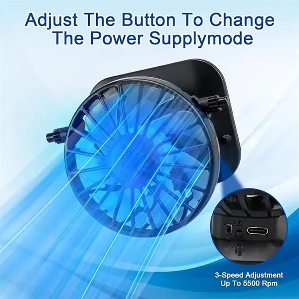 Solar-powered Charging Fan Bucaket Hat