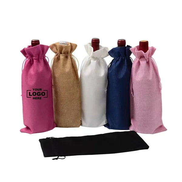 Imitating linen red wine packaging bag