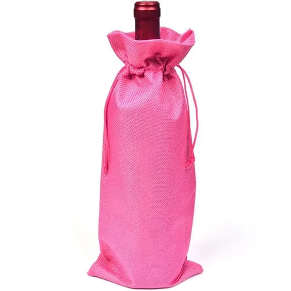 Imitating linen red wine packaging bag