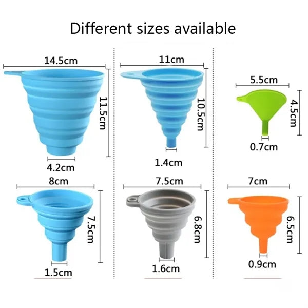 Silicone Collapsible Funnels
