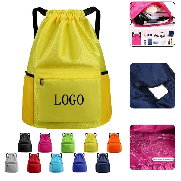 Waterproof Athletic Drawstring Bag
