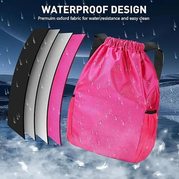Waterproof Athletic Drawstring Bag