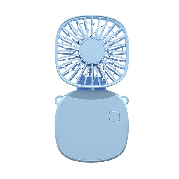 300 mAh Folding Mini Fan with Make Up Mirror