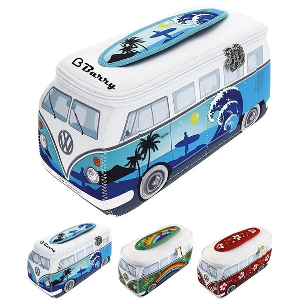 4.5L Neoprene Waterproof Pencil Case w/ Cartoon Car Design
