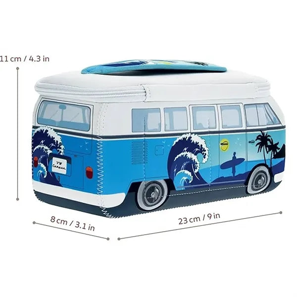 4.5L Neoprene Waterproof Pencil Case w/ Cartoon Car Design