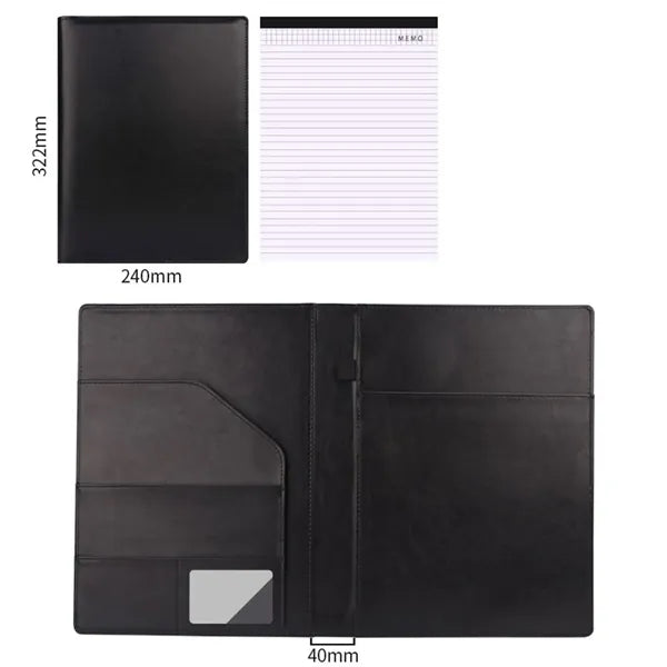 Leather Portfolio Organizer with Notepad